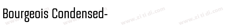 Bourgeois Condensed字体转换